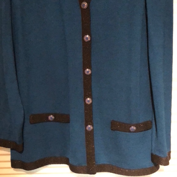St John Collection cardigan with black accent - Picture 4 of 5